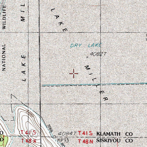 Topographic Map of Lake Miller, OR