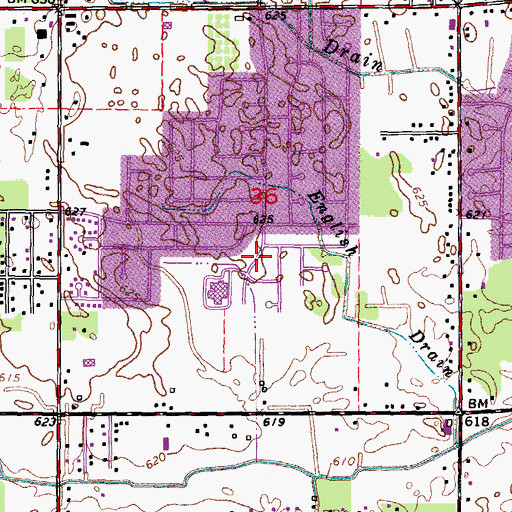 Topographic Map of Hale Creek Elementary School, MI