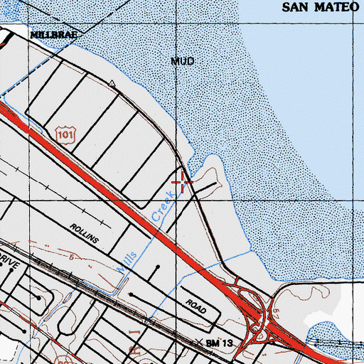 Topographic Map of Mills Creek, CA