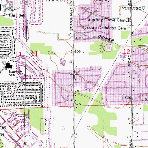 Topographic Map of Havel Elementary School, MI