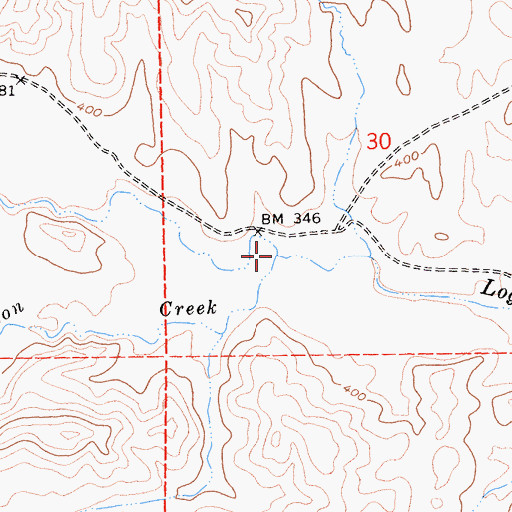 Topographic Map of Minton Creek, CA