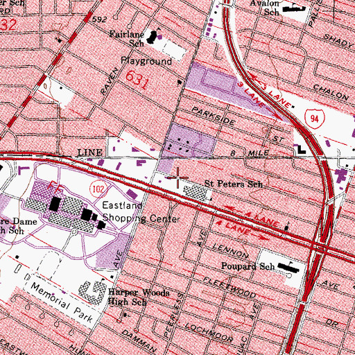Topographic Map of HEART Academy, MI