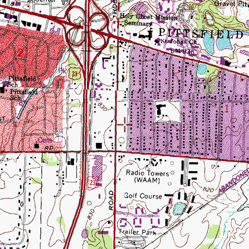 Topographic Map of Henry Ford Medical Center - Ann Arbor, MI