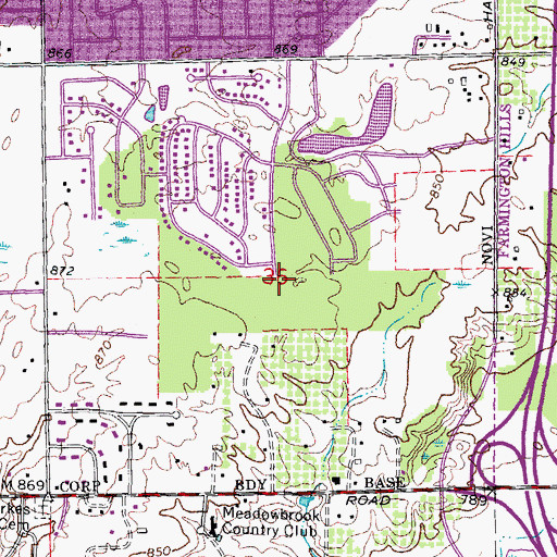 Topographic Map of Henry Ford Medical Center - Novi, MI