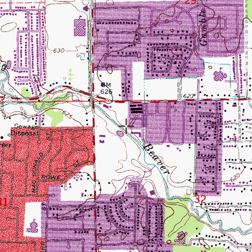 Topographic Map of Henry Ford Medical Center - Sterling Heights, MI