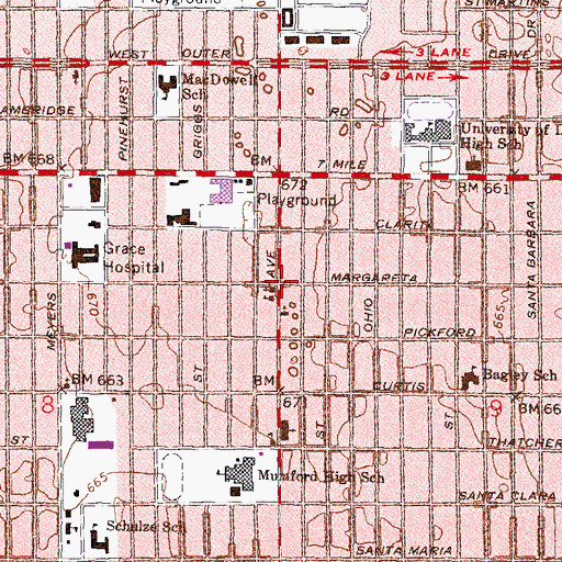 Topographic Map of Holy Hope Heritage Baptist Church, MI