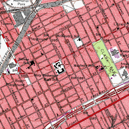 Topographic Map of Holy Redeemer Grade School, MI
