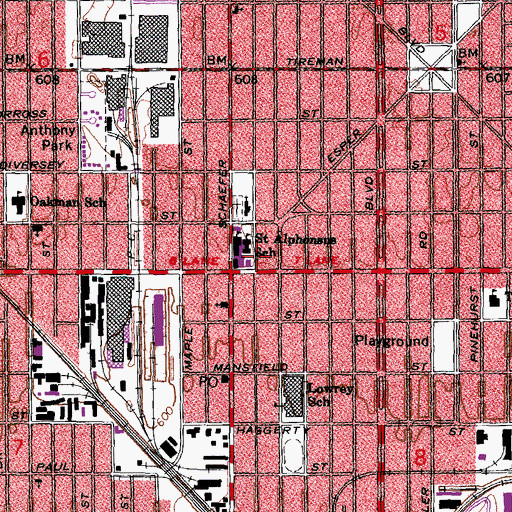 Topographic Map of Advanced Technology Academy, MI