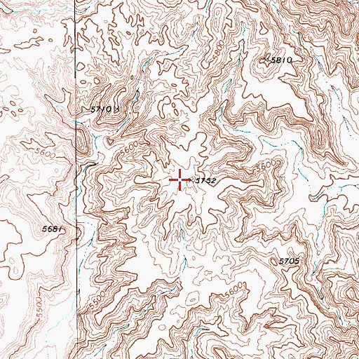 Topographic Map of Sharp Butte, AZ