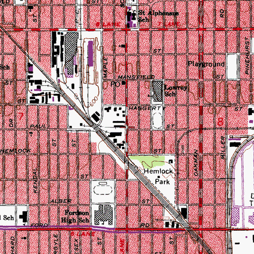 Topographic Map of American Islamic Academy, MI