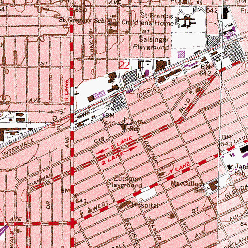 Topographic Map of Arts in Academics Academy, MI