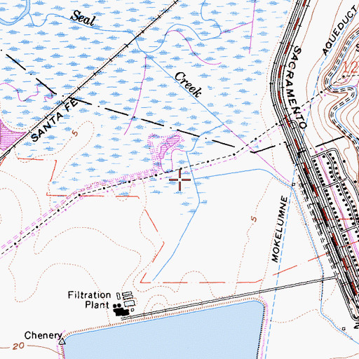 Topographic Map of Mount Diablo Creek, CA