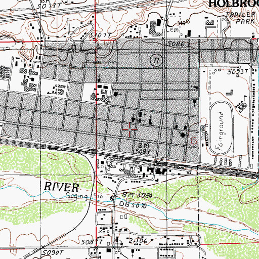 Topographic Map of Sheldon Elementary School, AZ