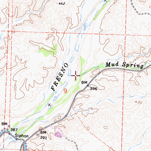 Topographic Map of Mud Spring Creek, CA