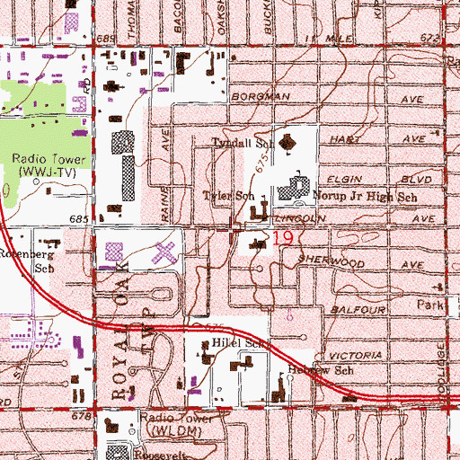 Topographic Map of Avery Early Childhood Center, MI