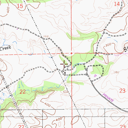 Topographic Map of Mushoak Creek, CA