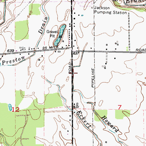 Topographic Map of Beck Centennial Elementary School, MI