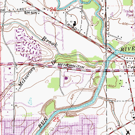 Topographic Map of Bethesda Christian School, MI