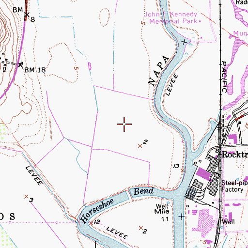 Topographic Map of Napa Valley, CA