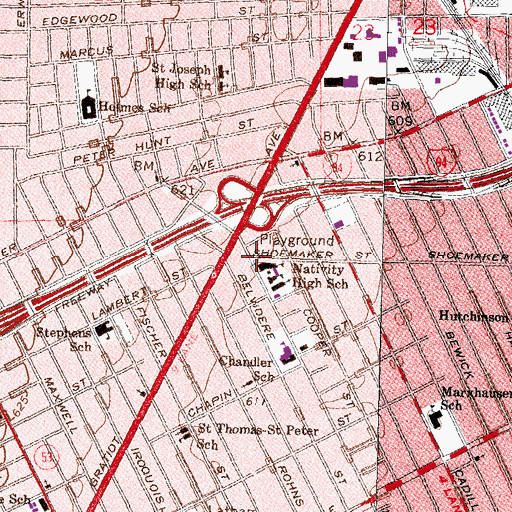 Topographic Map of Blackwell Institute, MI