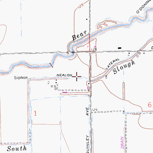 Topographic Map of Nealon Lateral, CA