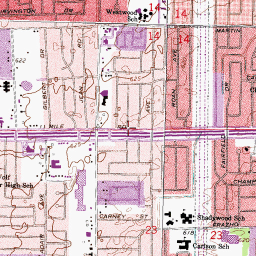 Topographic Map of Bon Secours Associated Family Care Physicians Building, MI