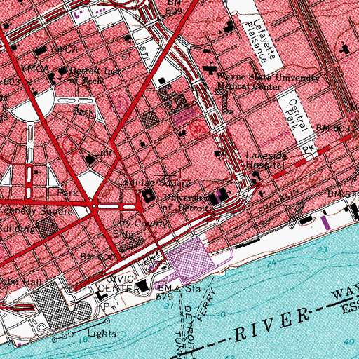 Topographic Map of Bricktown Station, MI