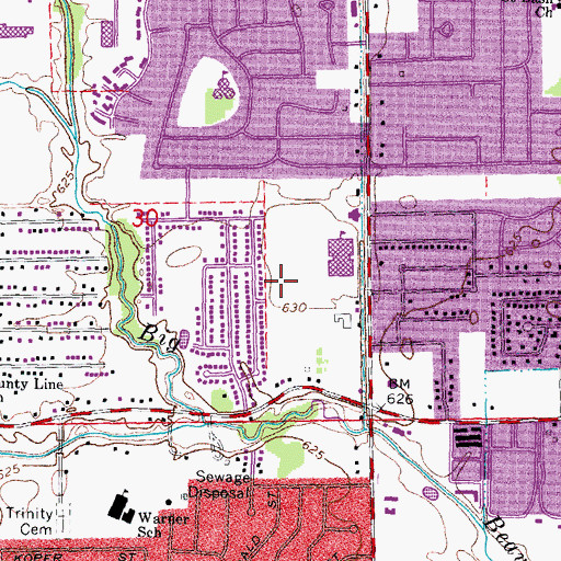 Topographic Map of Brookside Village Shopping Center, MI