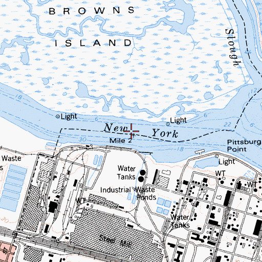 Topographic Map of New York Slough, CA