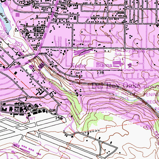 Topographic Map of Noche Buena, CA