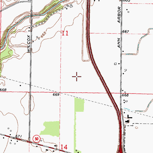 Topographic Map of Cabela's Shopping Center, MI
