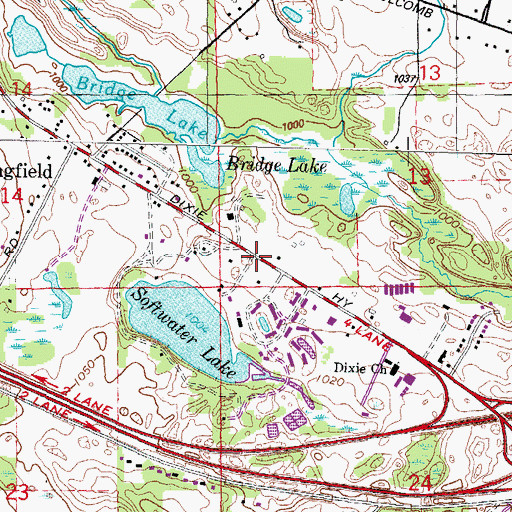 Topographic Map of Cedar Crest Academy, MI
