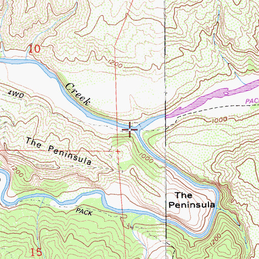 Topographic Map of North Fork Cache Creek, CA