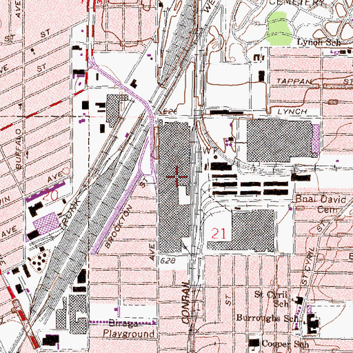 Topographic Map of Central Distribution Center, MI