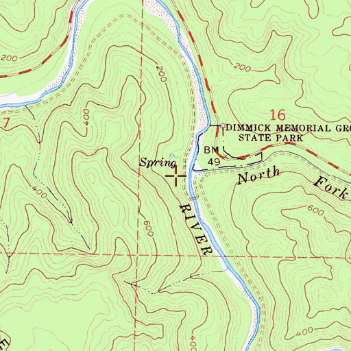 Topographic Map of North Fork Navarro River, CA