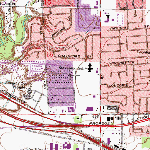 Topographic Map of Children's Evening and Weekend Pediatric Center, MI