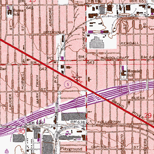 Topographic Map of Christ Reform Baptist Church, MI