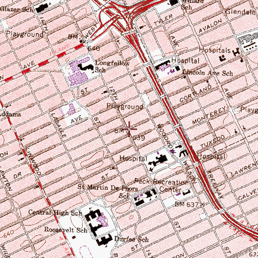 Topographic Map of Christ Resurrection Missionary Baptist Church, MI