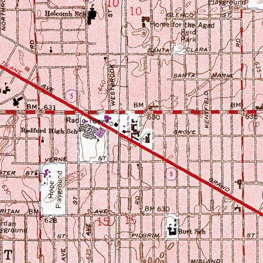 Topographic Map of Christ the King Parish Center, MI