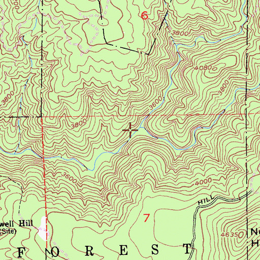 Topographic Map of North Fork Steephollow Creek, CA