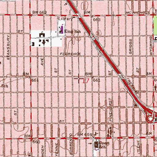 Topographic Map of Christland Baptist Church Annex, MI