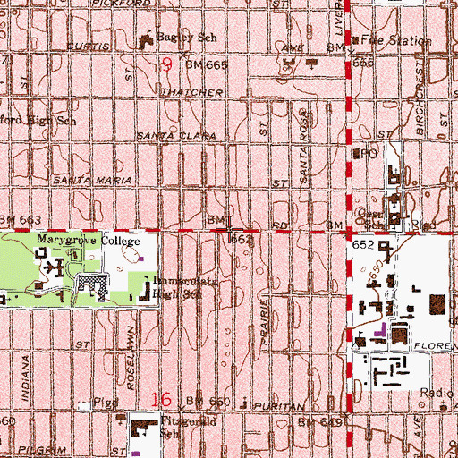 Topographic Map of City of Hope Church, MI