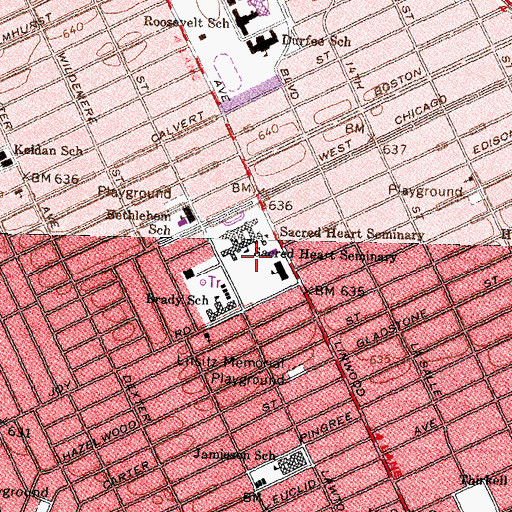 Topographic Map of Cornerstone School West, MI