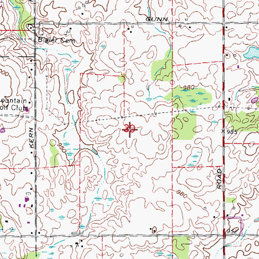 Topographic Map of Country Creek Commons Shopping Center, MI