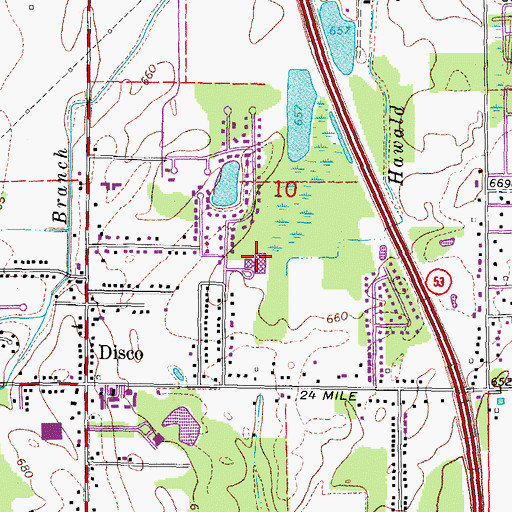 Topographic Map of Crissman Elementary School, MI