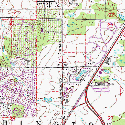 Topographic Map of Cross of Glory Lutheran School, MI