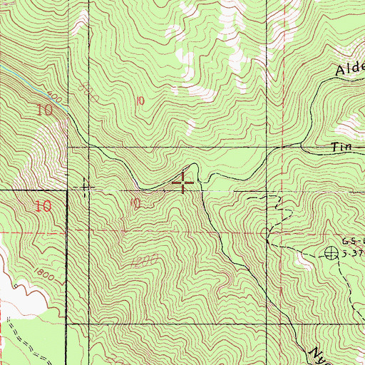 Topographic Map of Nye Creek, CA