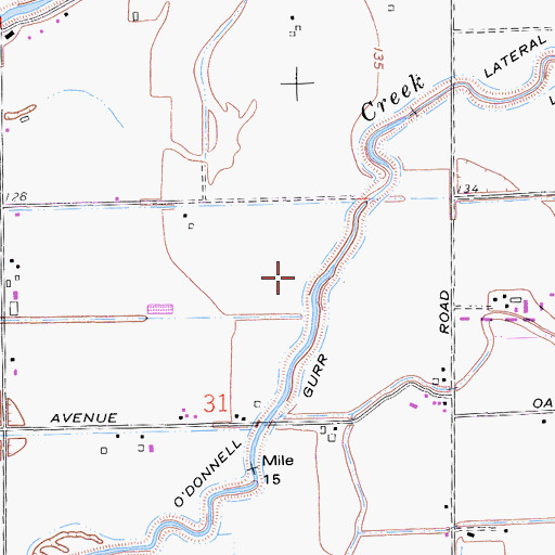 Topographic Map of O'Donnell Lateral, CA