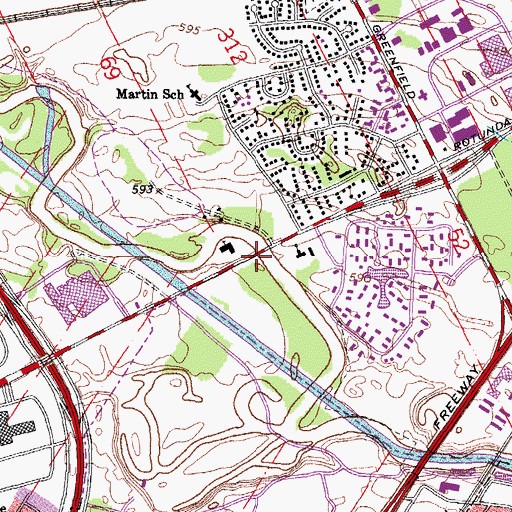 Topographic Map of Dearborn Congregational Church, MI