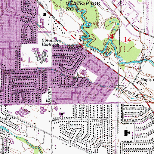 Topographic Map of Dekeyser Elementary School, MI
